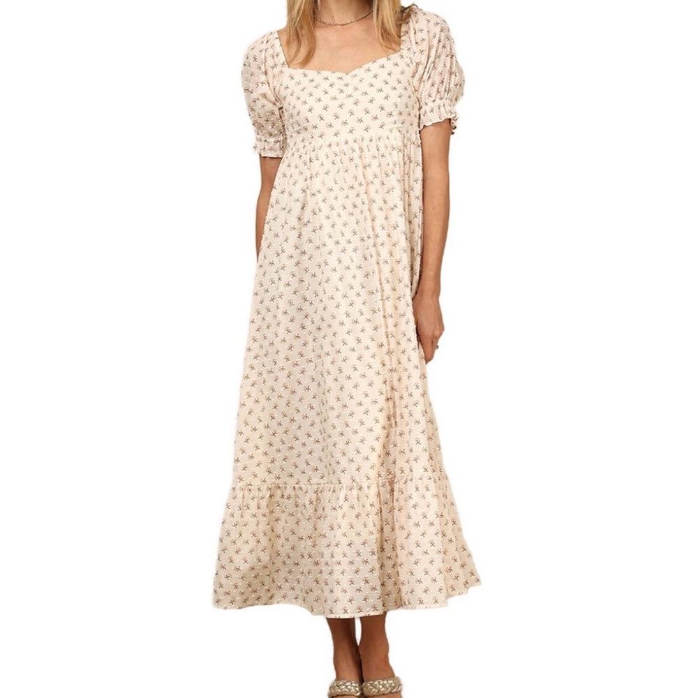 Noralee Chloe Dress Iris | Maxi Dress with Puff Sleeves